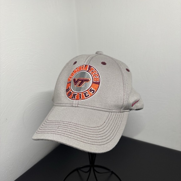 Nike Other - Virginia Tech Nike Hat Swoosh Flex Baseball Cap Gray Hokies Maroon Orange VT